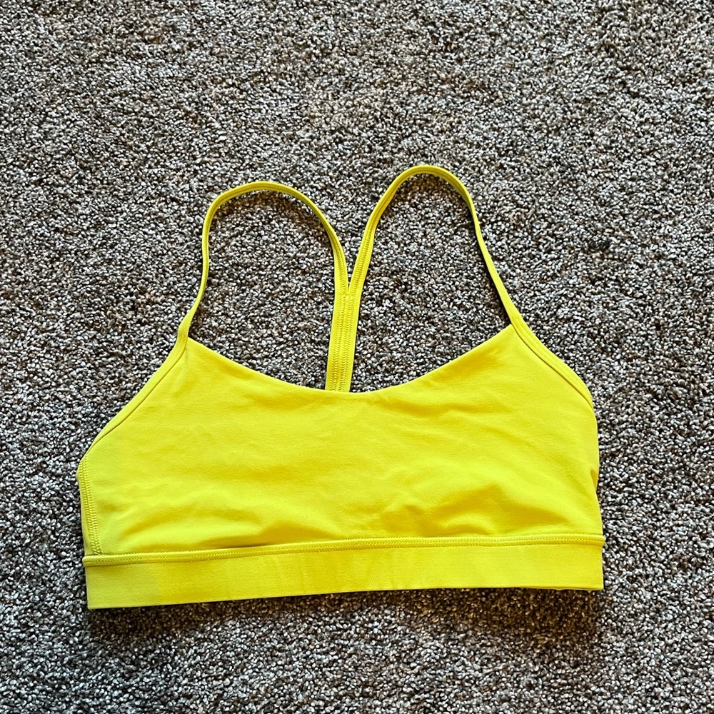 Lululemon Flow Y Bra Yellow Size 8